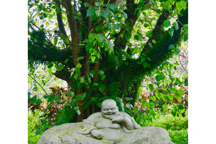 bouddha rieur en pierre